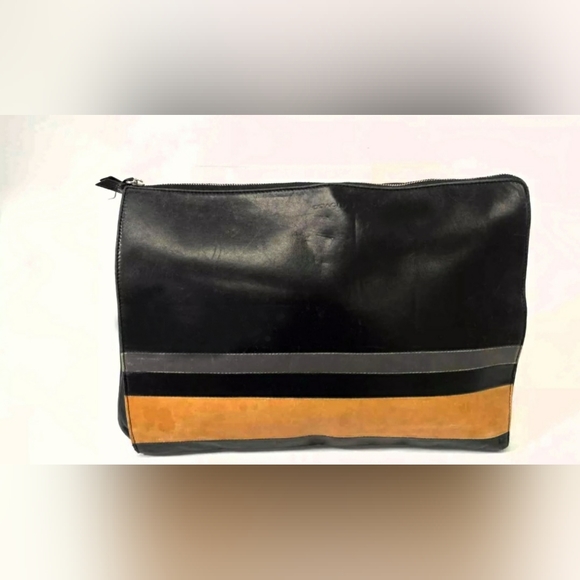 COACH DESIGNER LAPTOP LEATHER BAG SLEEVE POUCH clutch - Picture 1 of 6